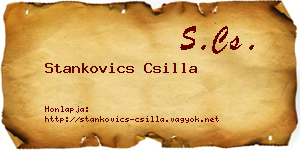 Stankovics Csilla névjegykártya