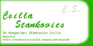 csilla stankovics business card